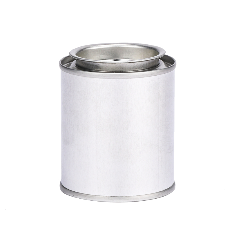 100ml Unlined With Paint/Glue Round Silver Tin Can