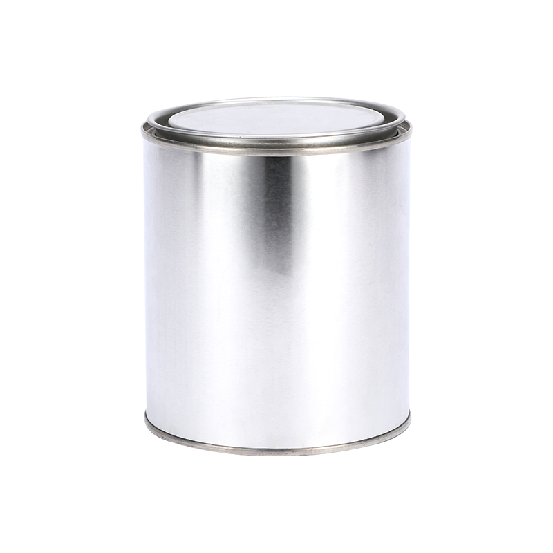 1 Quart  Unlined Paint/Glue Round Silver Tin Can