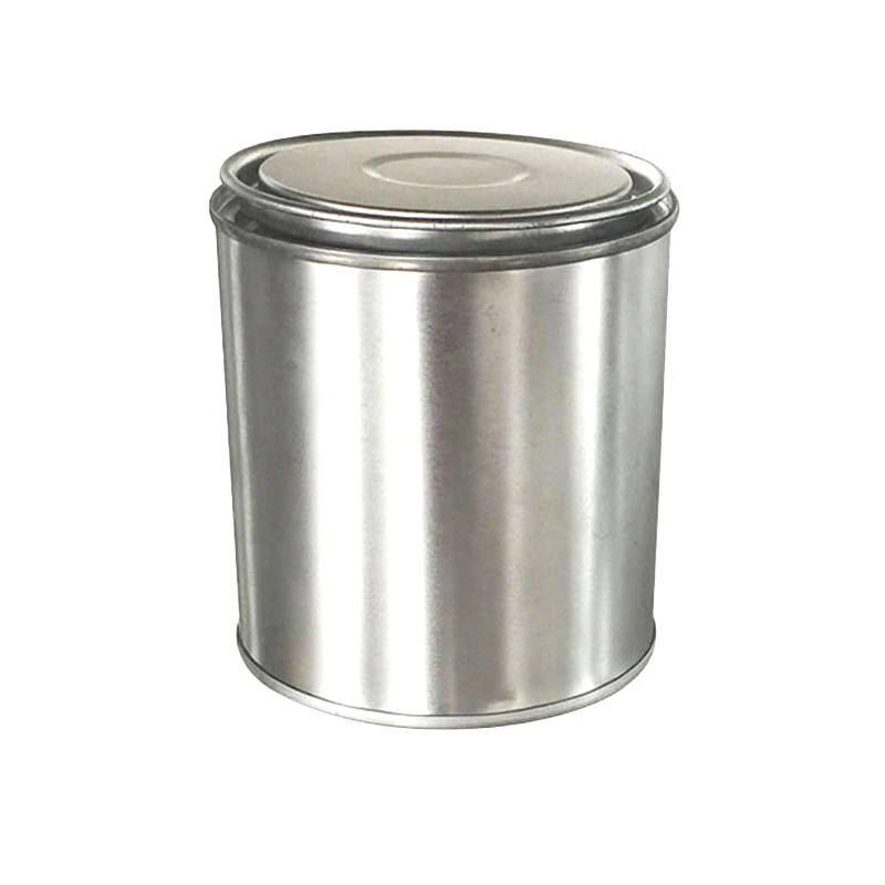 370ml  Unlined Paint/Candle/Glue Round Silver Tin Can
