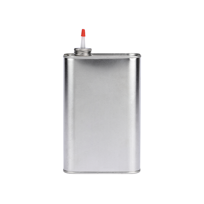 500ml-5L Screw Top Silver or White Square Oil Tin Can